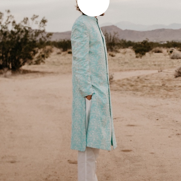 Baby Blue Mens Khurta - Picture 1 of 2